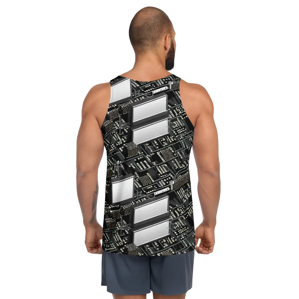 Electro Essence on Men's Tank Top — Back
