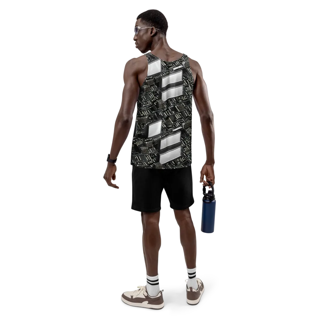 Electro Essence on Men's Tank Top — Back