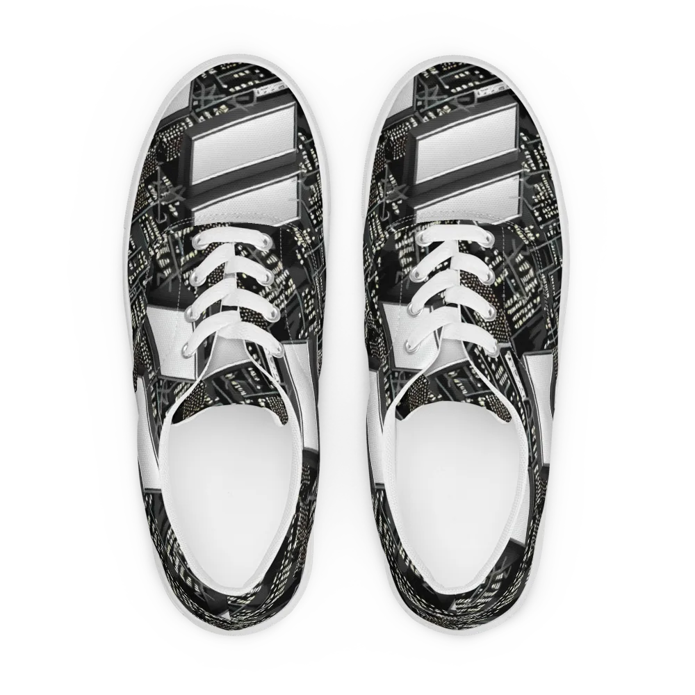 Electro Essence on Men's Lace-Up Canvas Shoes — Front
