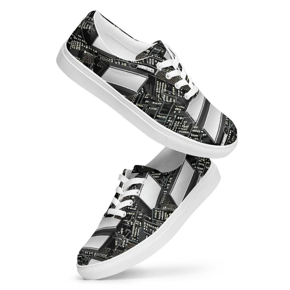 Electro Essence on Men's Lace-Up Canvas Shoes — Front