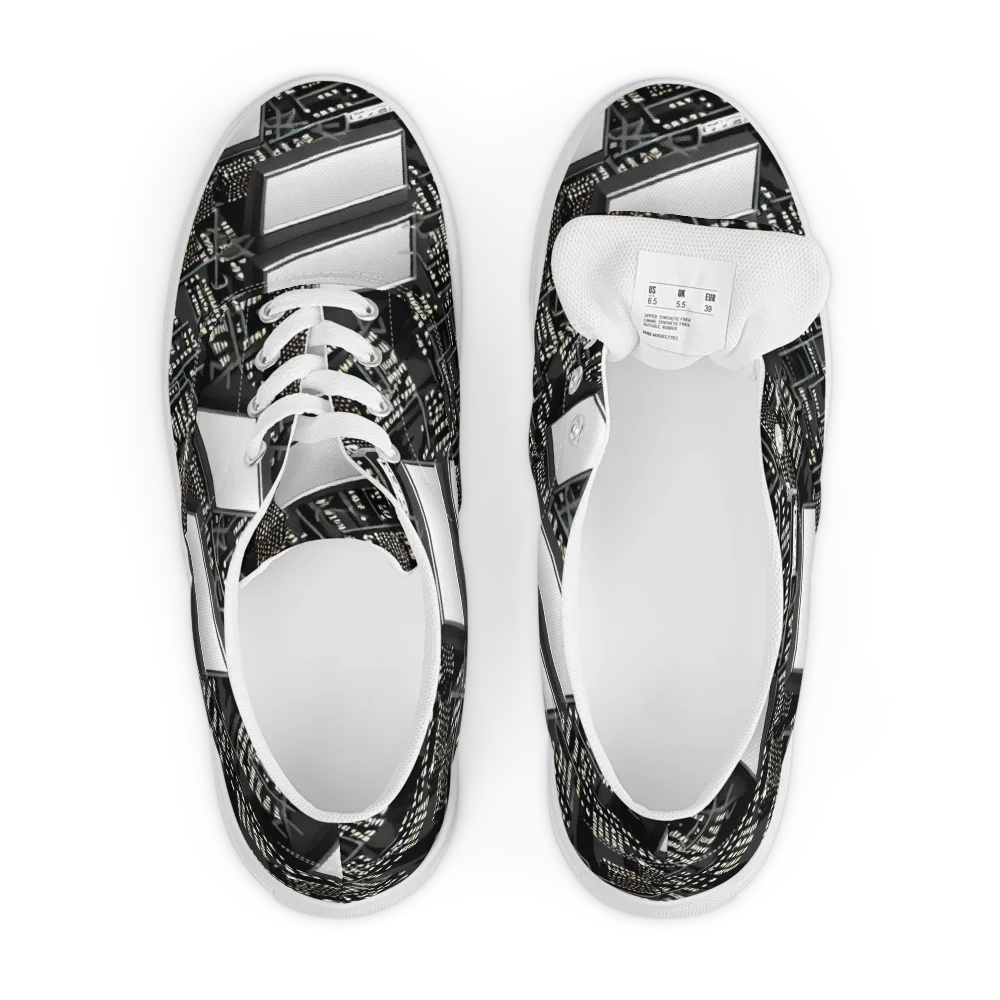Electro Essence on Men's Lace-Up Canvas Shoes — Front