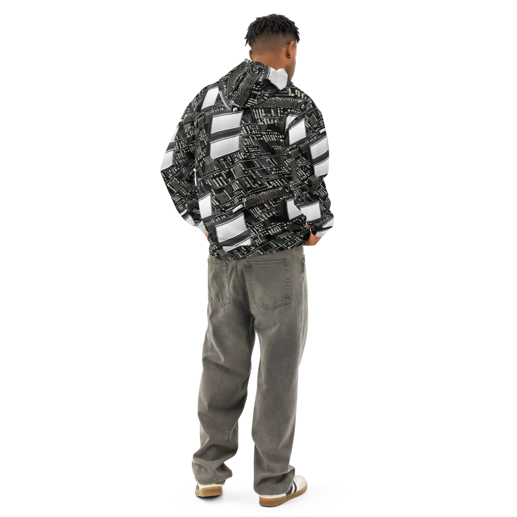 Electro Essence on Cotton Hoodie — Back