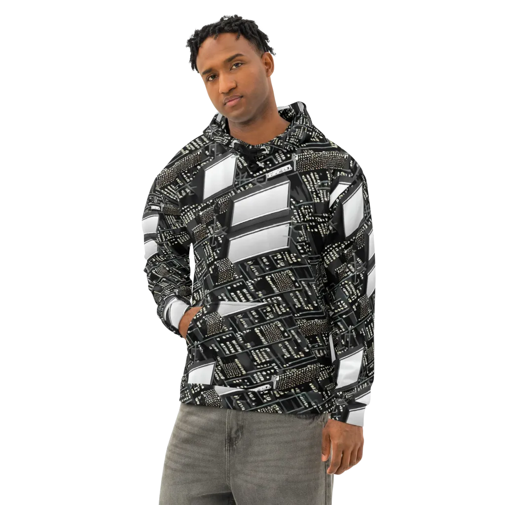Electro Essence on Cotton Hoodie — Left Front