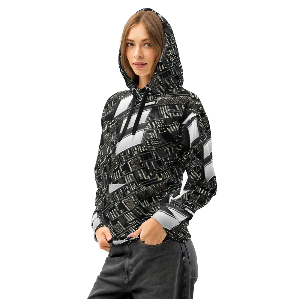 Electro Essence on Cotton Hoodie — Left Front