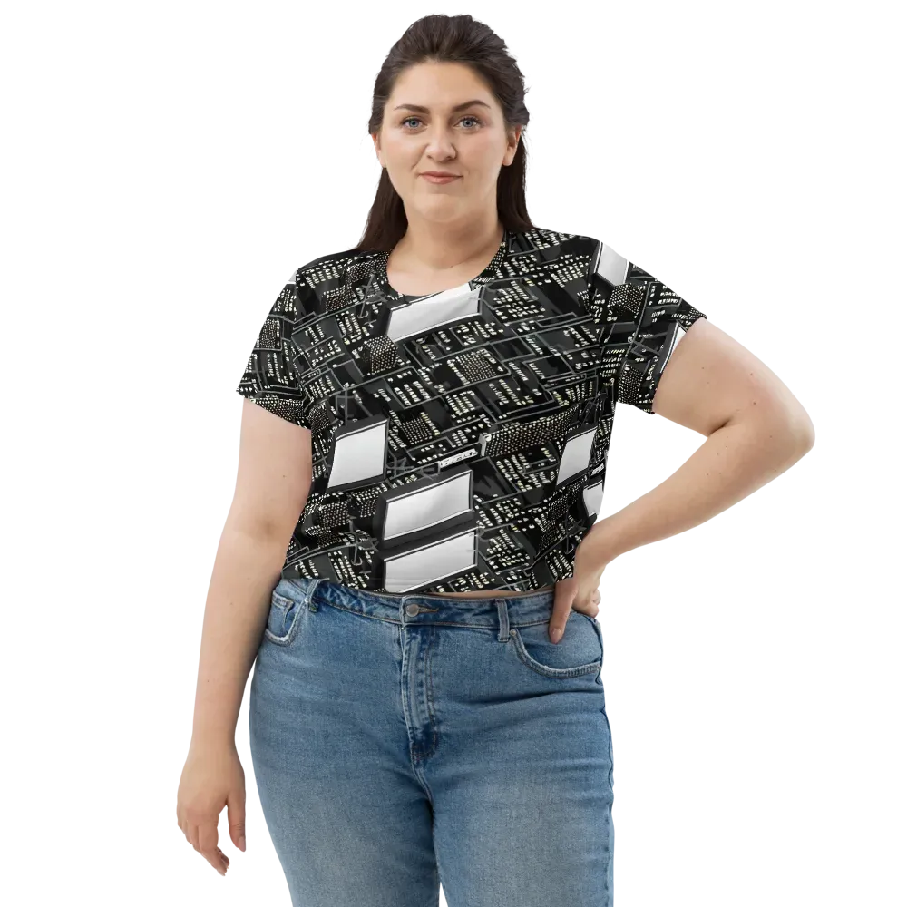 Electro Essence on Crop Tee — Front