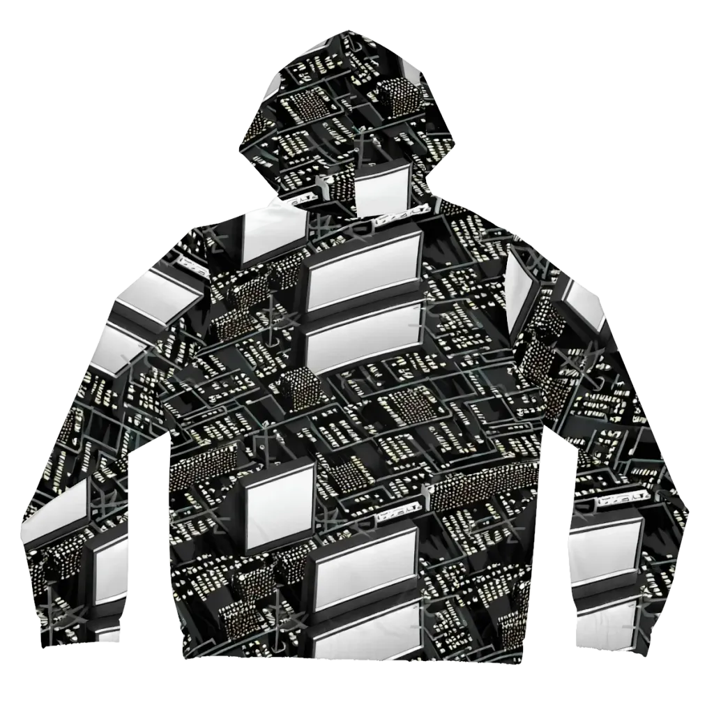 Electro Essence on Women's Full-Zip Hoodie — Back