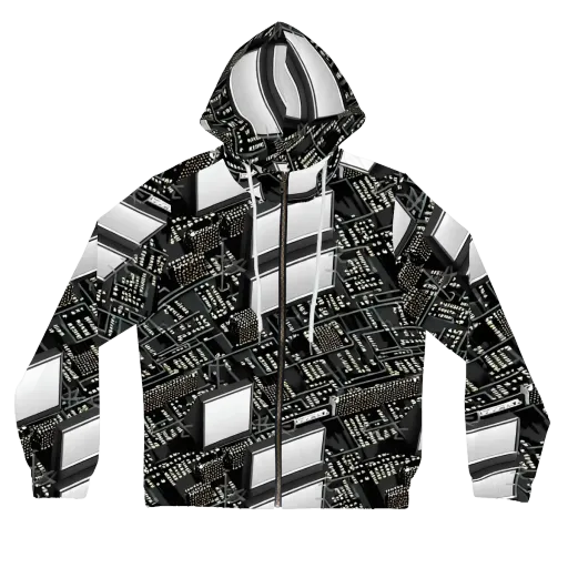 Electro Essence on a Women's Full-Zip Hoodie