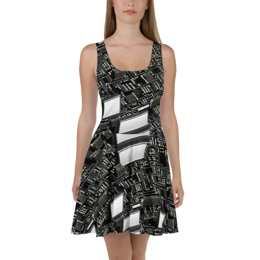 Electro Essence on a Skater Dress