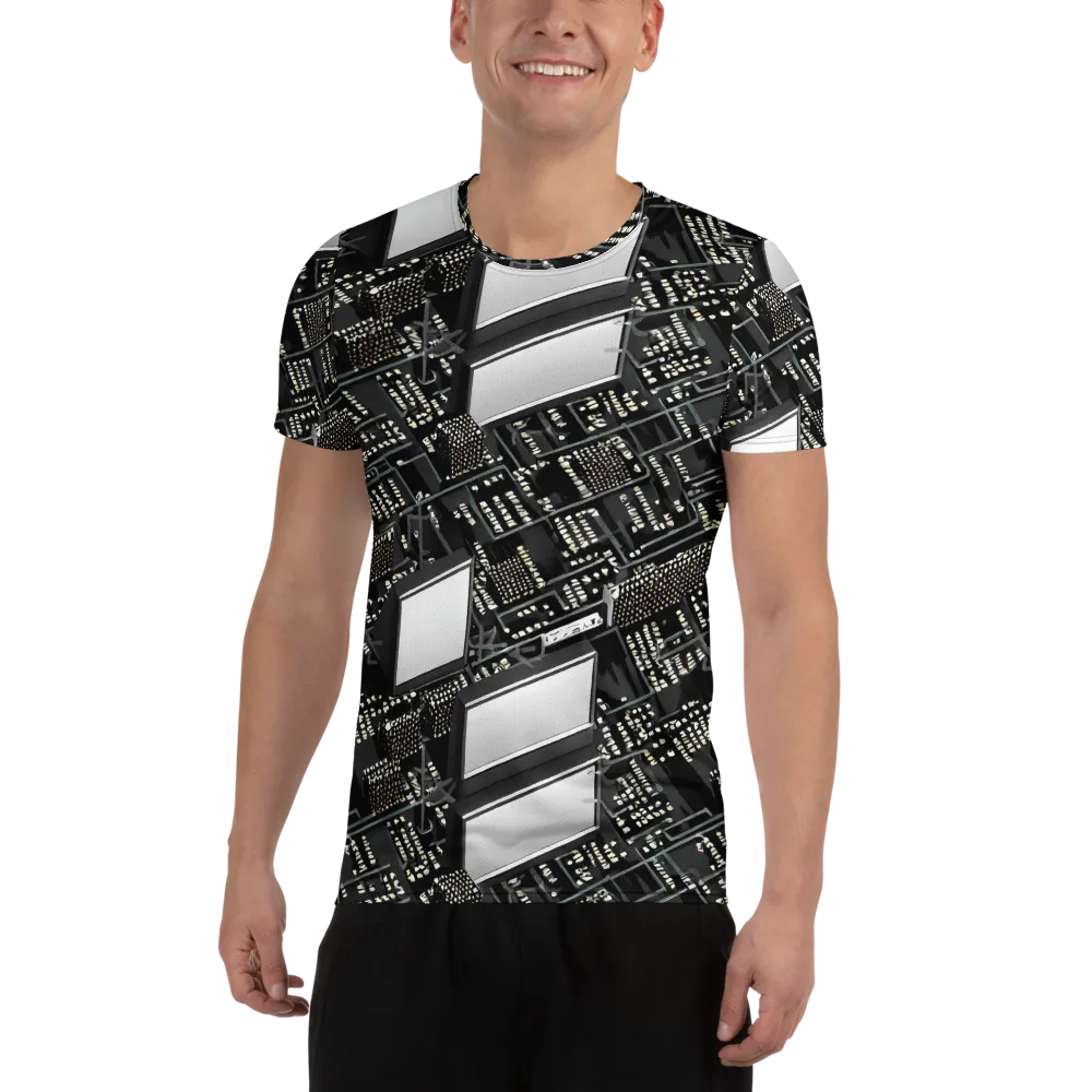 Electro Essence on Men's Athletic T-Shirt — Front