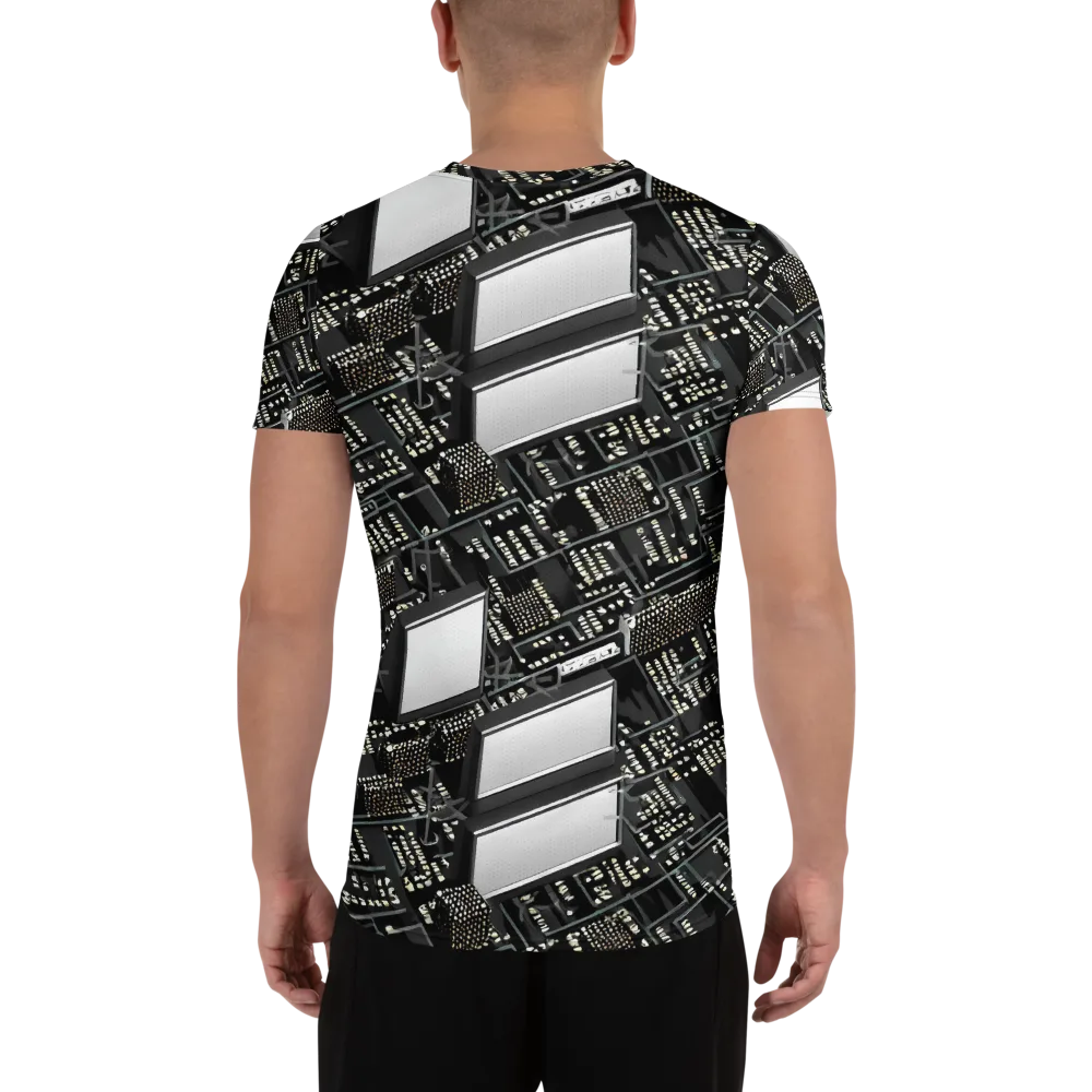 Electro Essence on Men's Athletic T-Shirt — Back