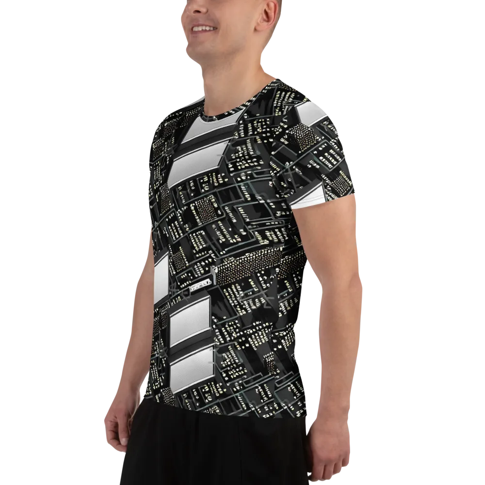 Electro Essence on Men's Athletic T-Shirt — Left