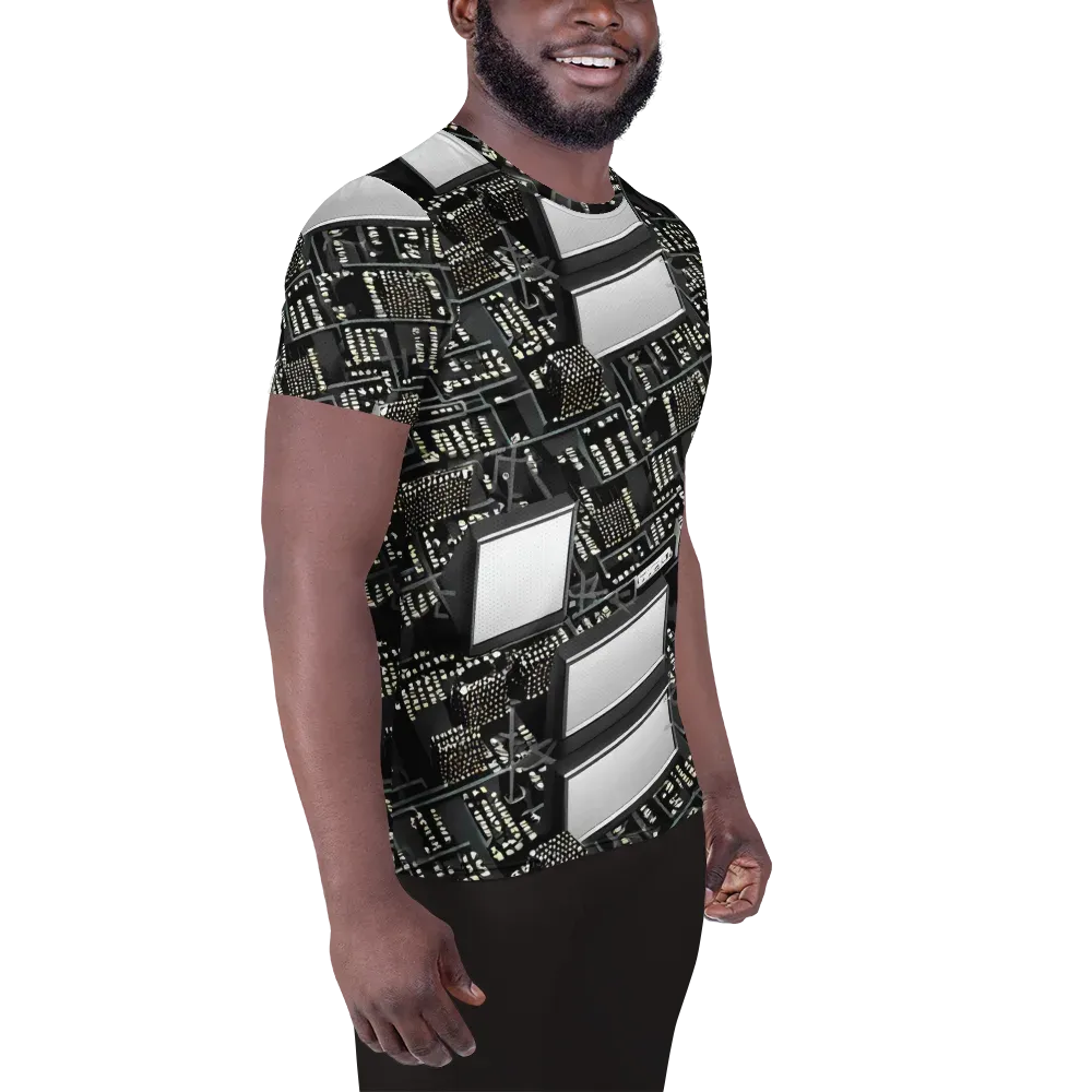 Electro Essence on Men's Athletic T-Shirt — Right