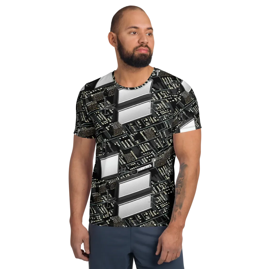 Electro Essence on Men's Athletic T-Shirt — Front