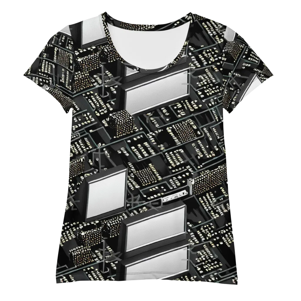 Electro Essence on Women's Athletic T-Shirt — Front