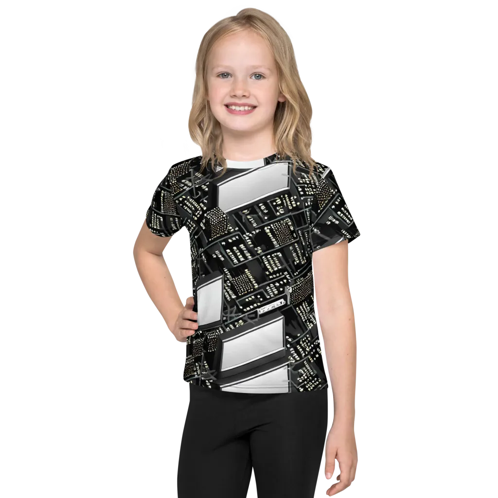 Electro Essence on Kids Crew Neck T-Shirt — Front