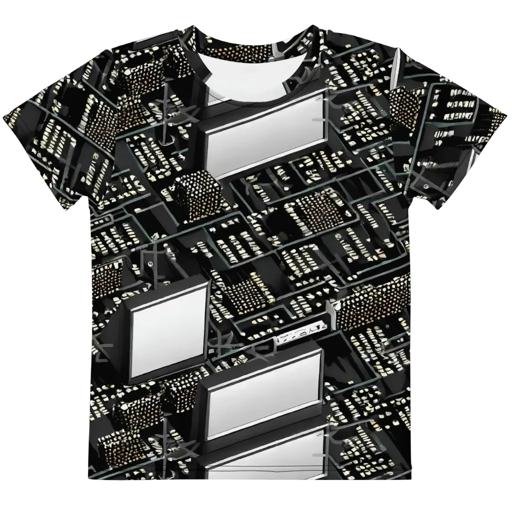 Electro Essence on Kids Crew Neck T-Shirt — Front