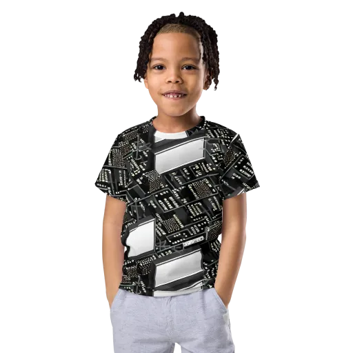 Electro Essence on a Kids Crew Neck T-Shirt