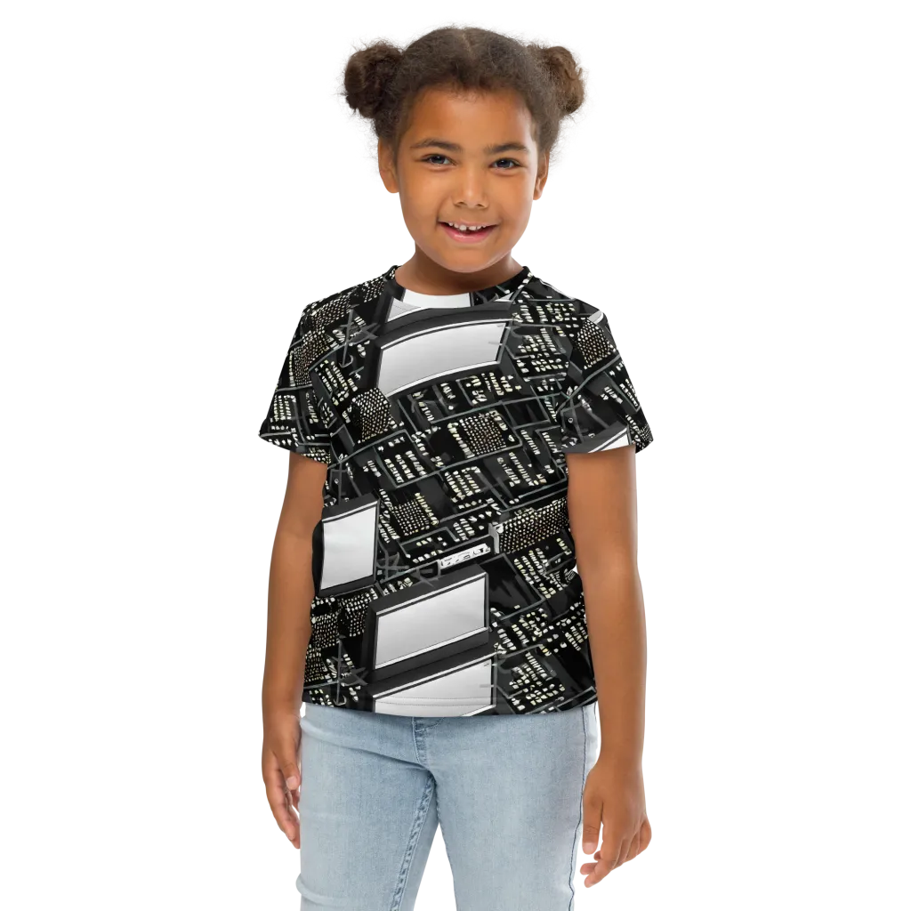 Electro Essence on Kids Crew Neck T-Shirt — Front