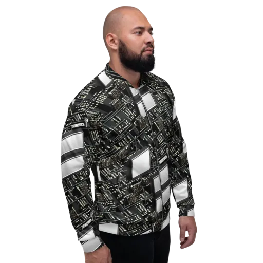Electro Essence on a Bomber Jacket