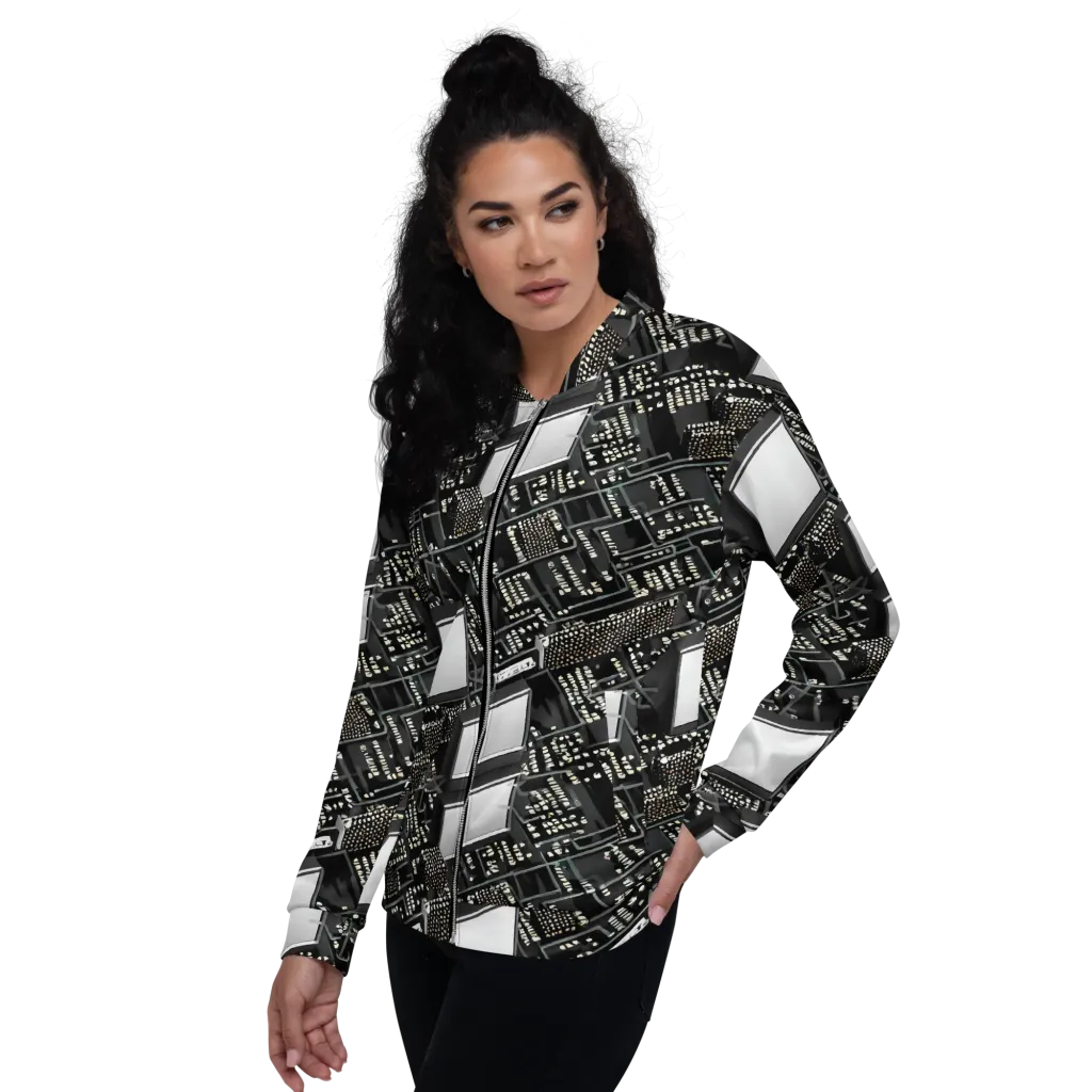 Electro Essence on Bomber Jacket — Left