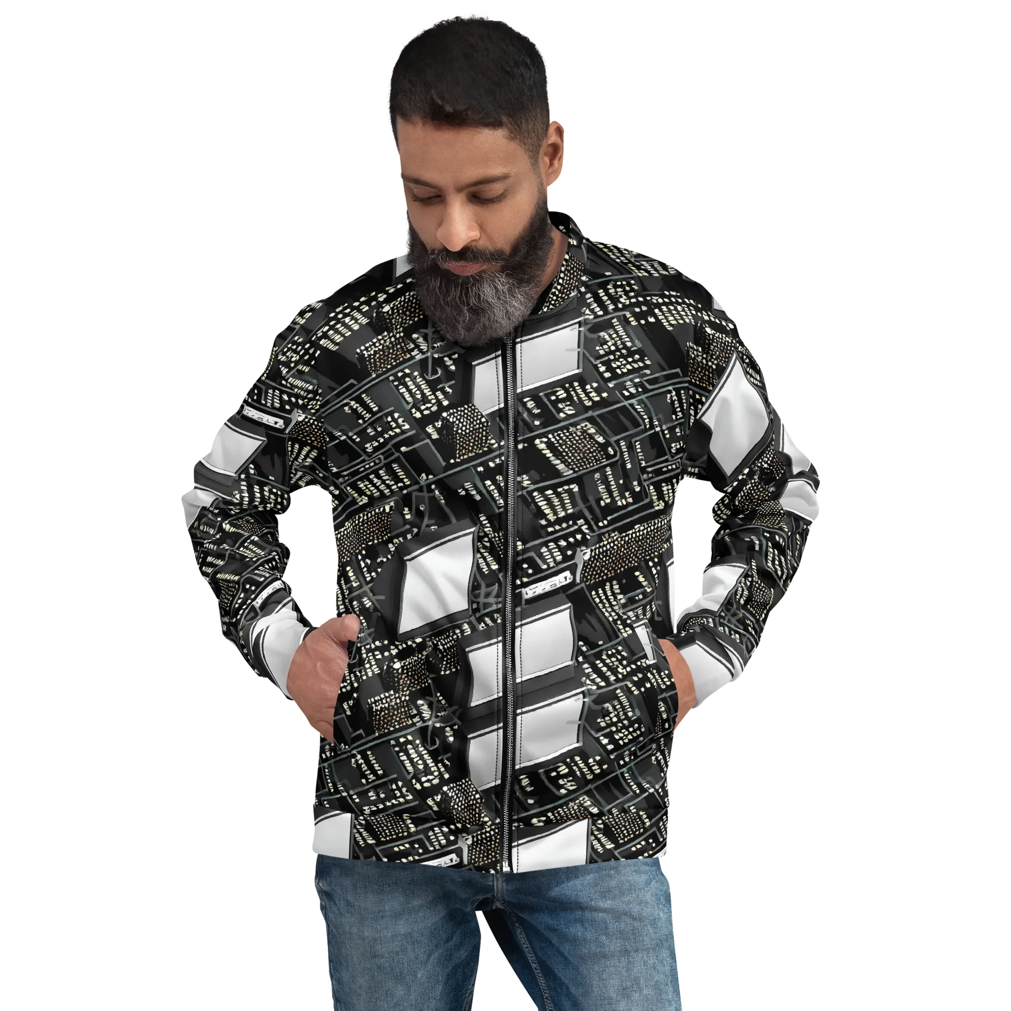 Electro Essence on Bomber Jacket — Front