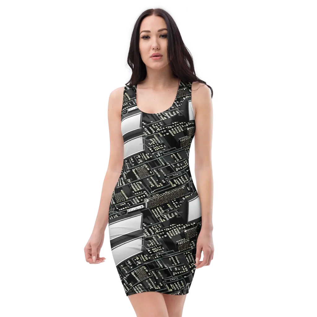 Electro Essence on Bodycon Dress — Front