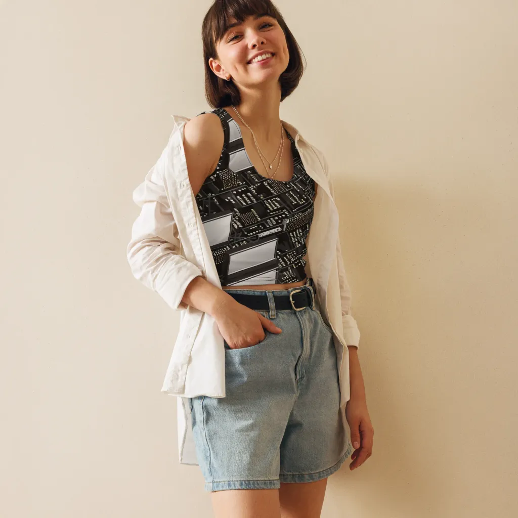 Electro Essence on Crop Top — Front