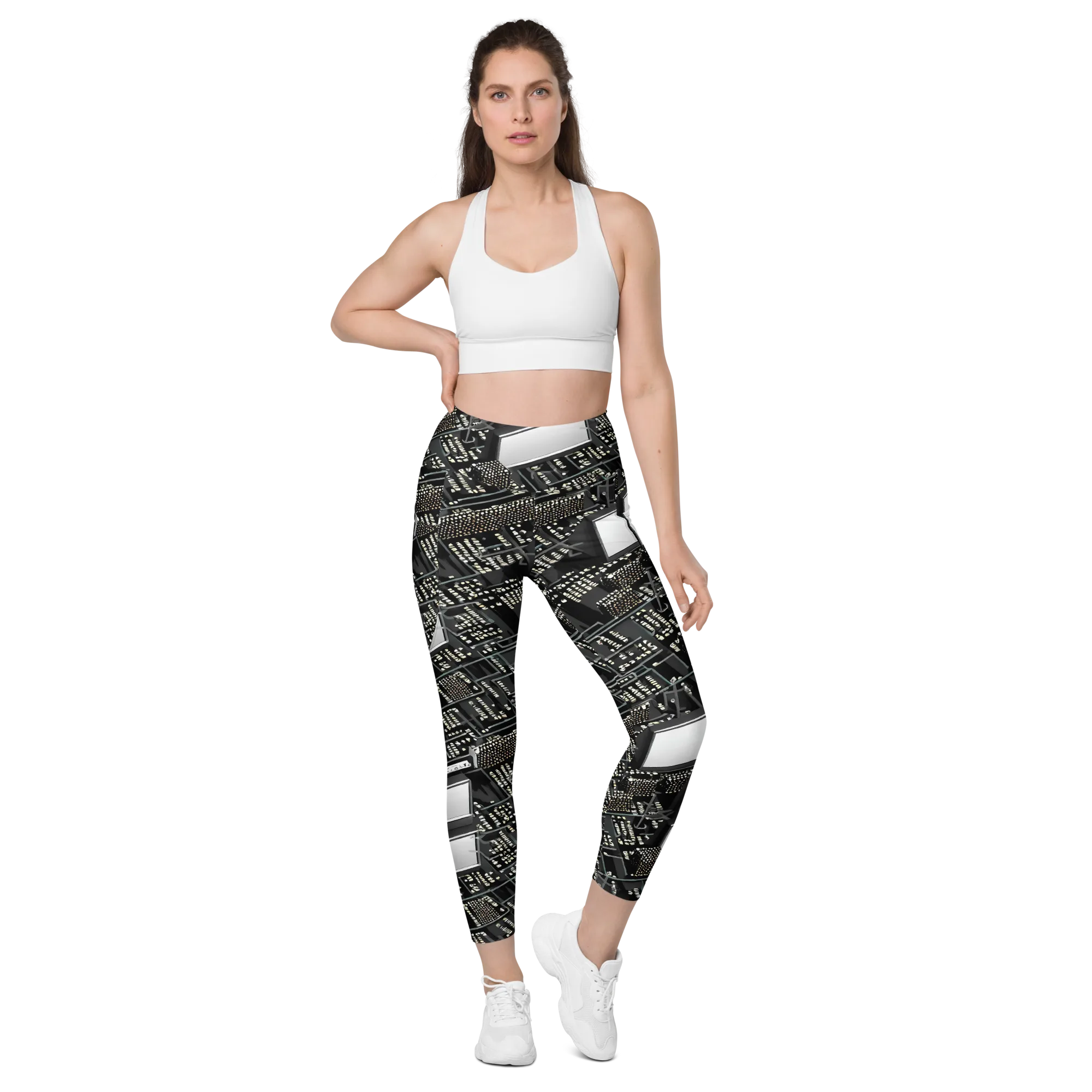 Electro Essence on Leggings with Pockets — Front