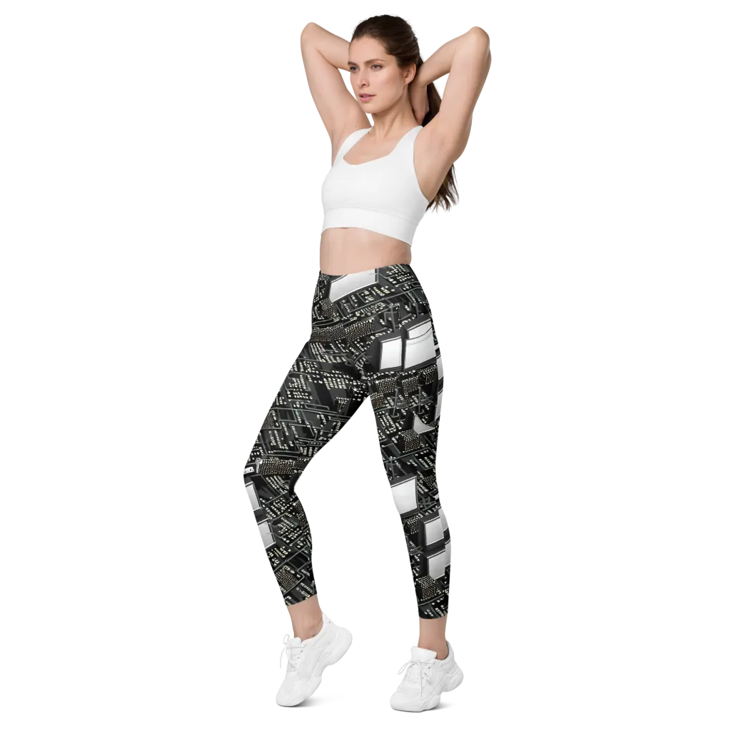 Electro Essence on Leggings with Pockets — Left Front