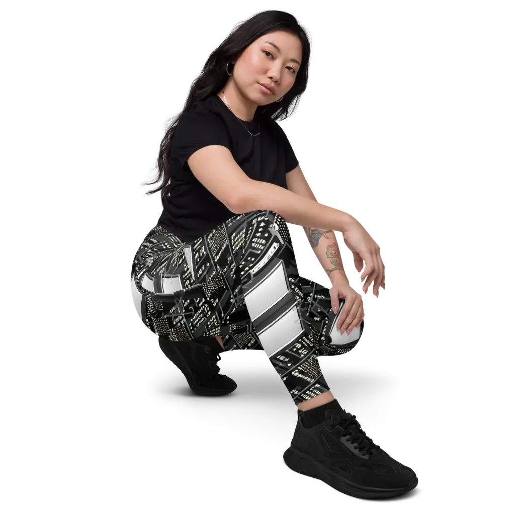 Electro Essence on Leggings with Pockets — Right Front