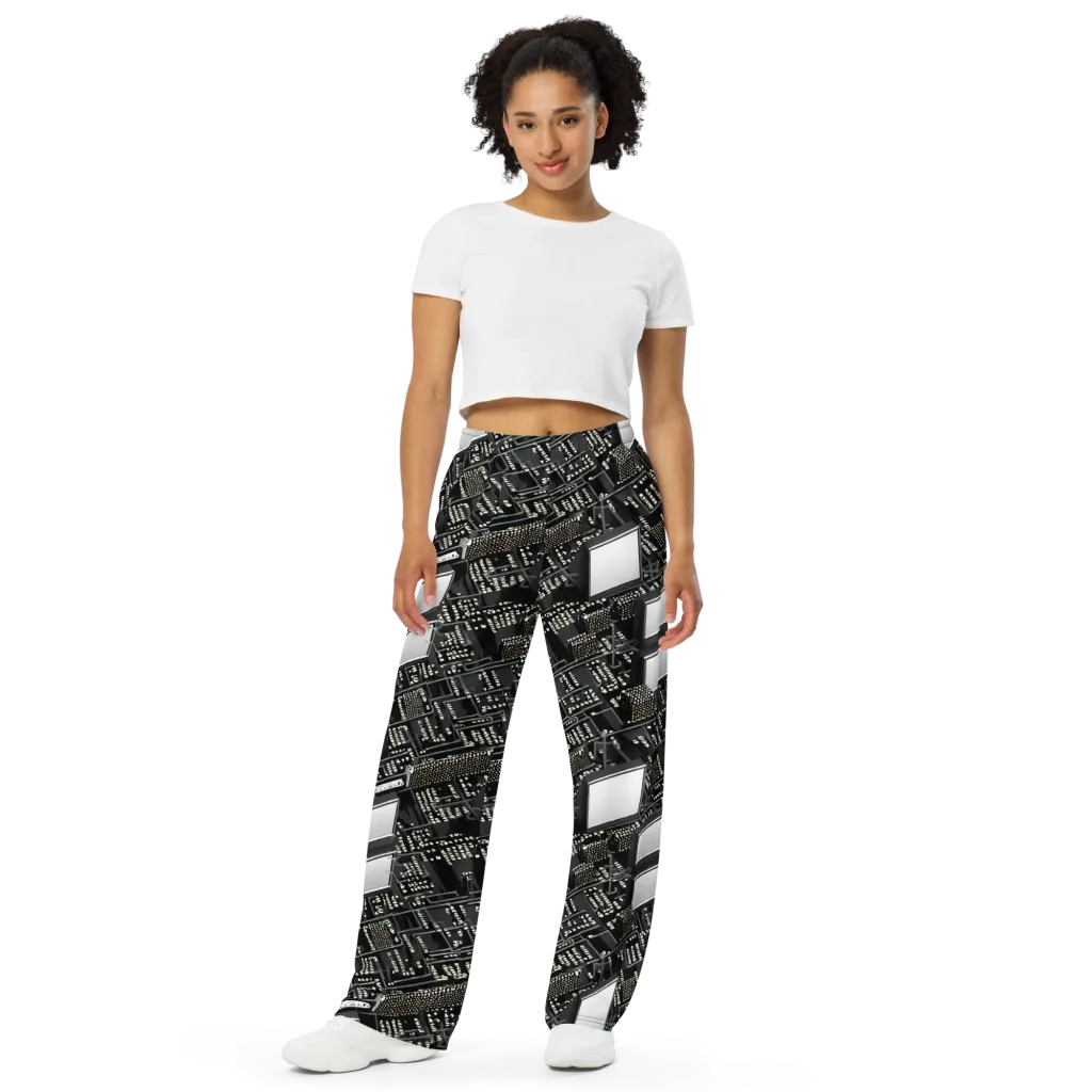 Electro Essence on Wide-Leg Pants — Front