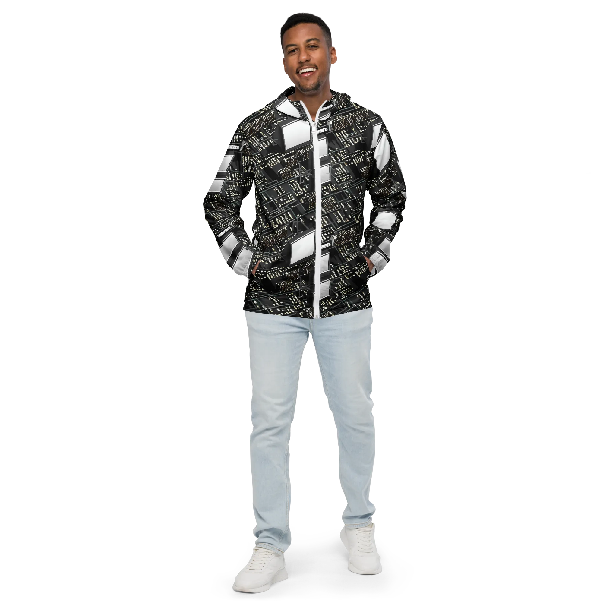 Electro Essence on Men's Windbreaker — Front