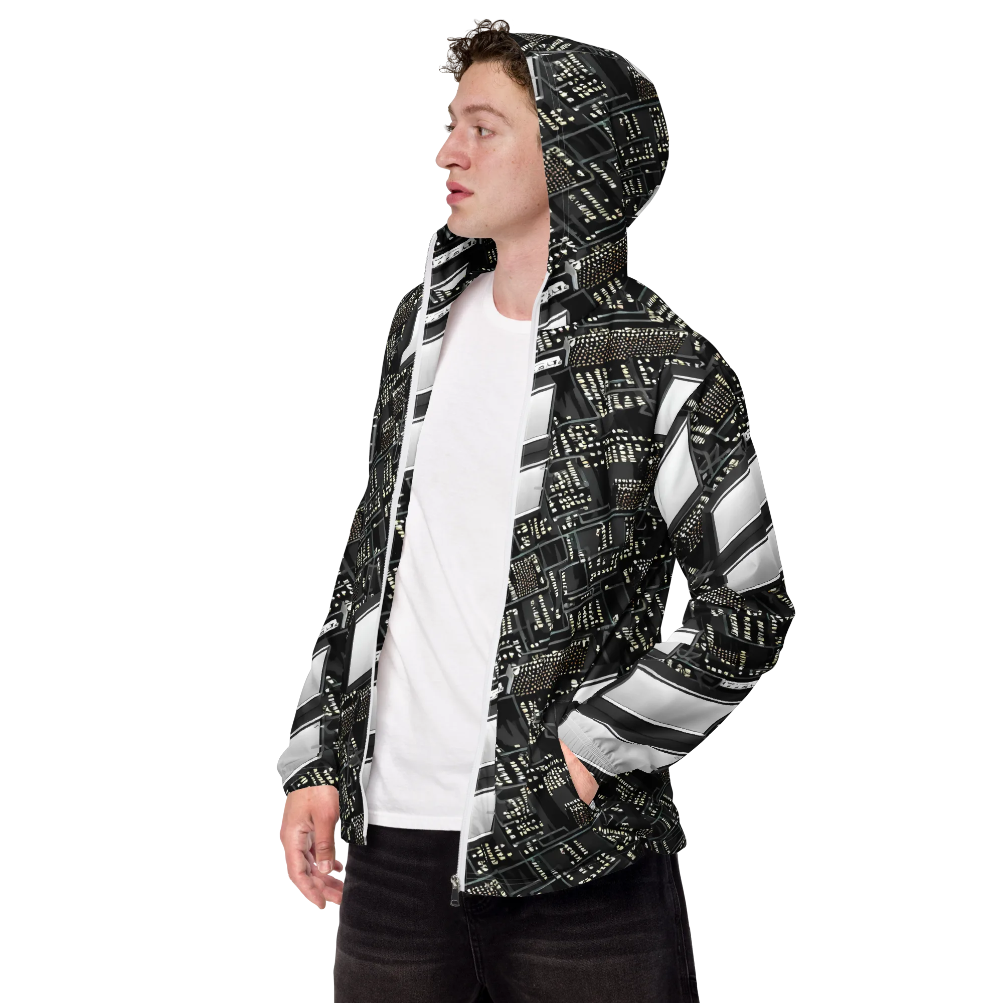 Electro Essence on Men's Windbreaker — Left Front
