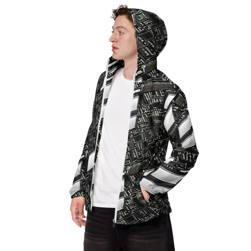 Electro Essence on a Men's Windbreaker