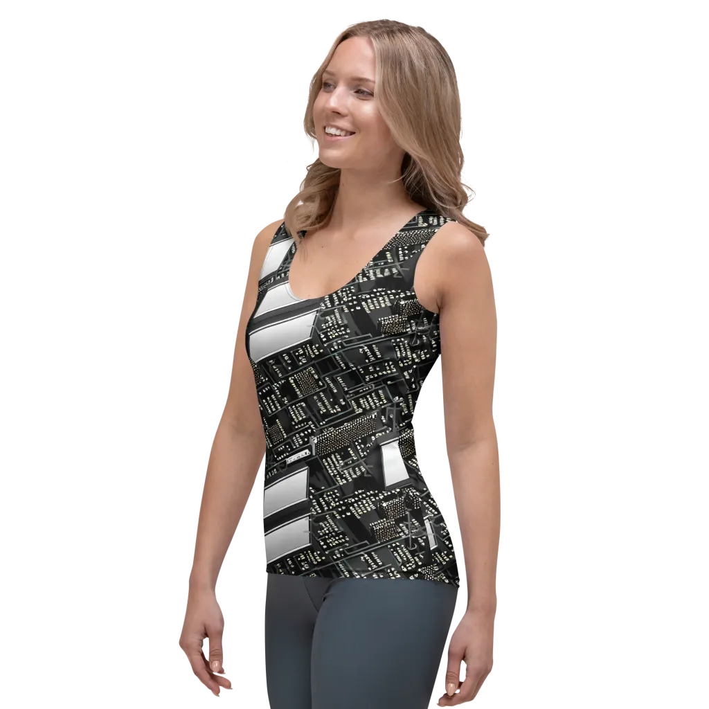 Electro Essence on Women's Tank Top — Left Front