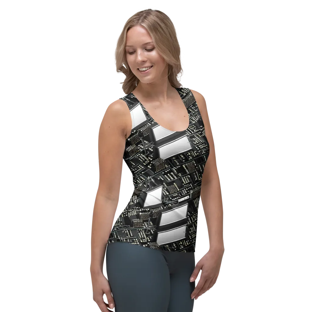 Electro Essence on Women's Tank Top — Right Front