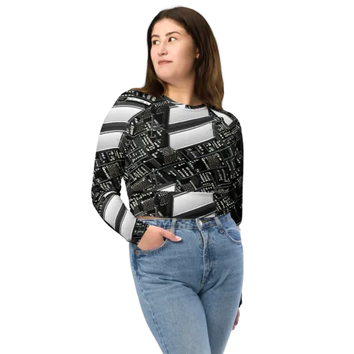 Electro Essence on a Long Sleeve Crop Top