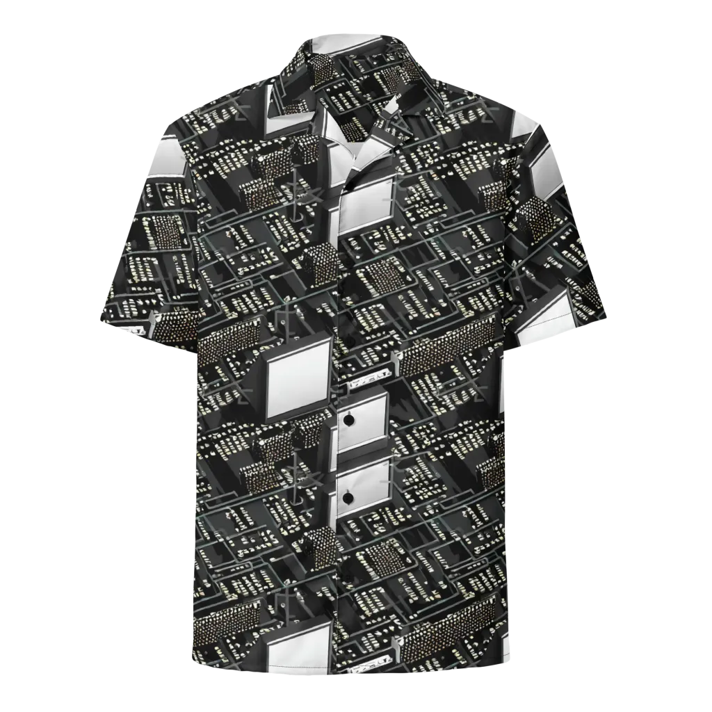 Electro Essence on Button Shirt — Front