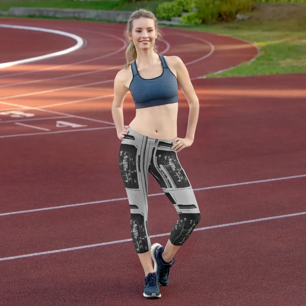 Concrete Harmony on Capri Leggings — Front