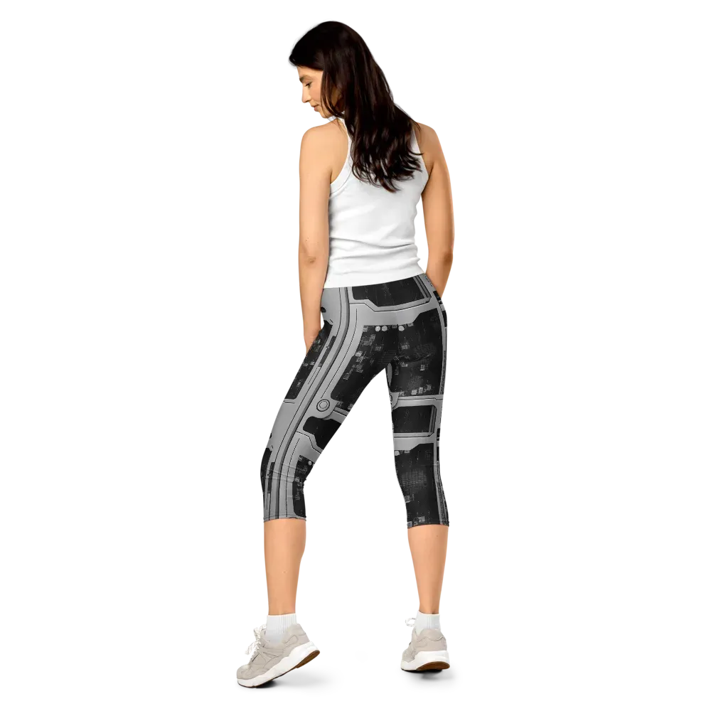 Concrete Harmony on Capri Leggings — Back