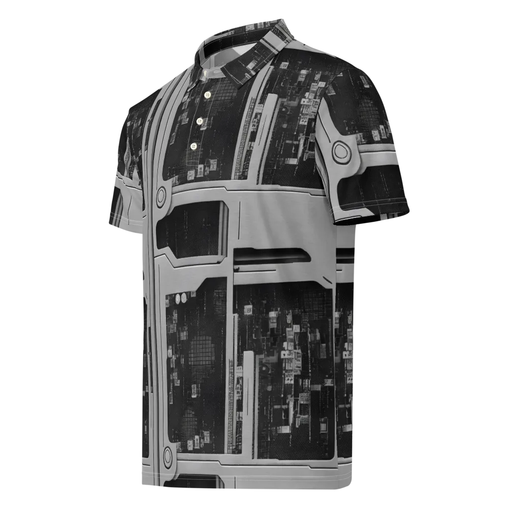 Concrete Harmony on Men's Slim Fit Polo Shirt — Left Front