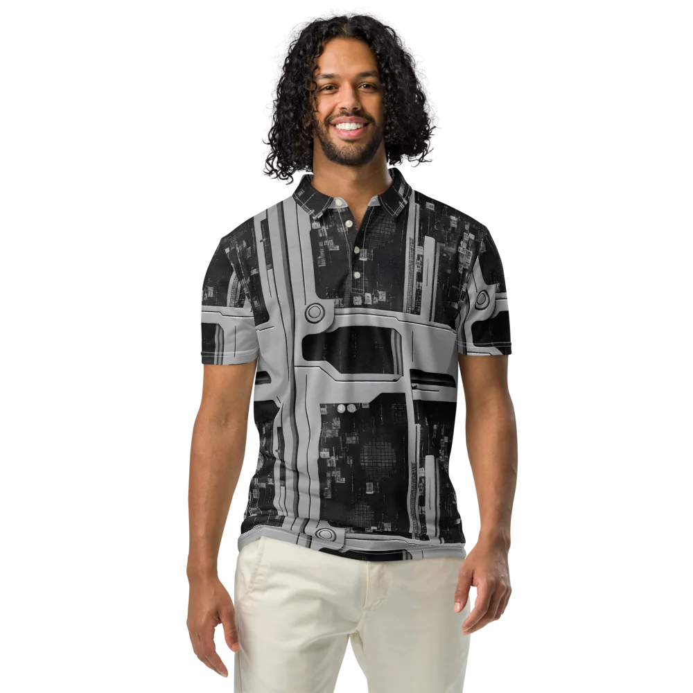 Concrete Harmony on Men's Slim Fit Polo Shirt — Front