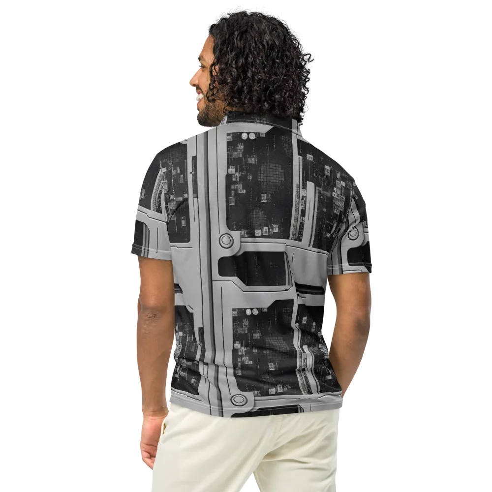 Concrete Harmony on Men's Slim Fit Polo Shirt — Back