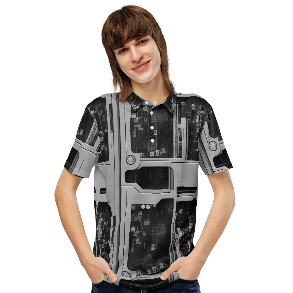 Concrete Harmony on Men's Slim Fit Polo Shirt — Front