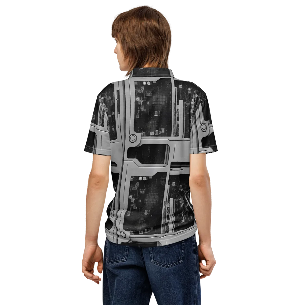 Concrete Harmony on Men's Slim Fit Polo Shirt — Back