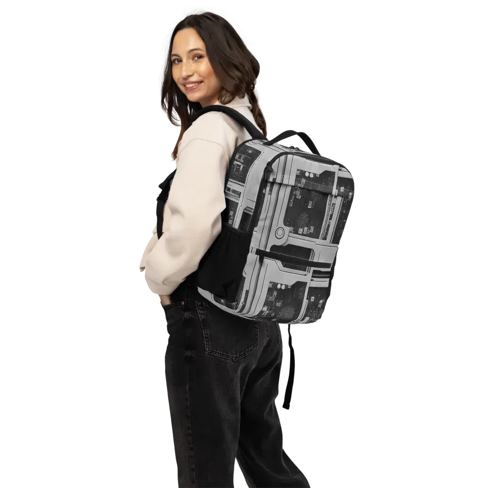 Concrete Harmony on Utility Backpack — Back