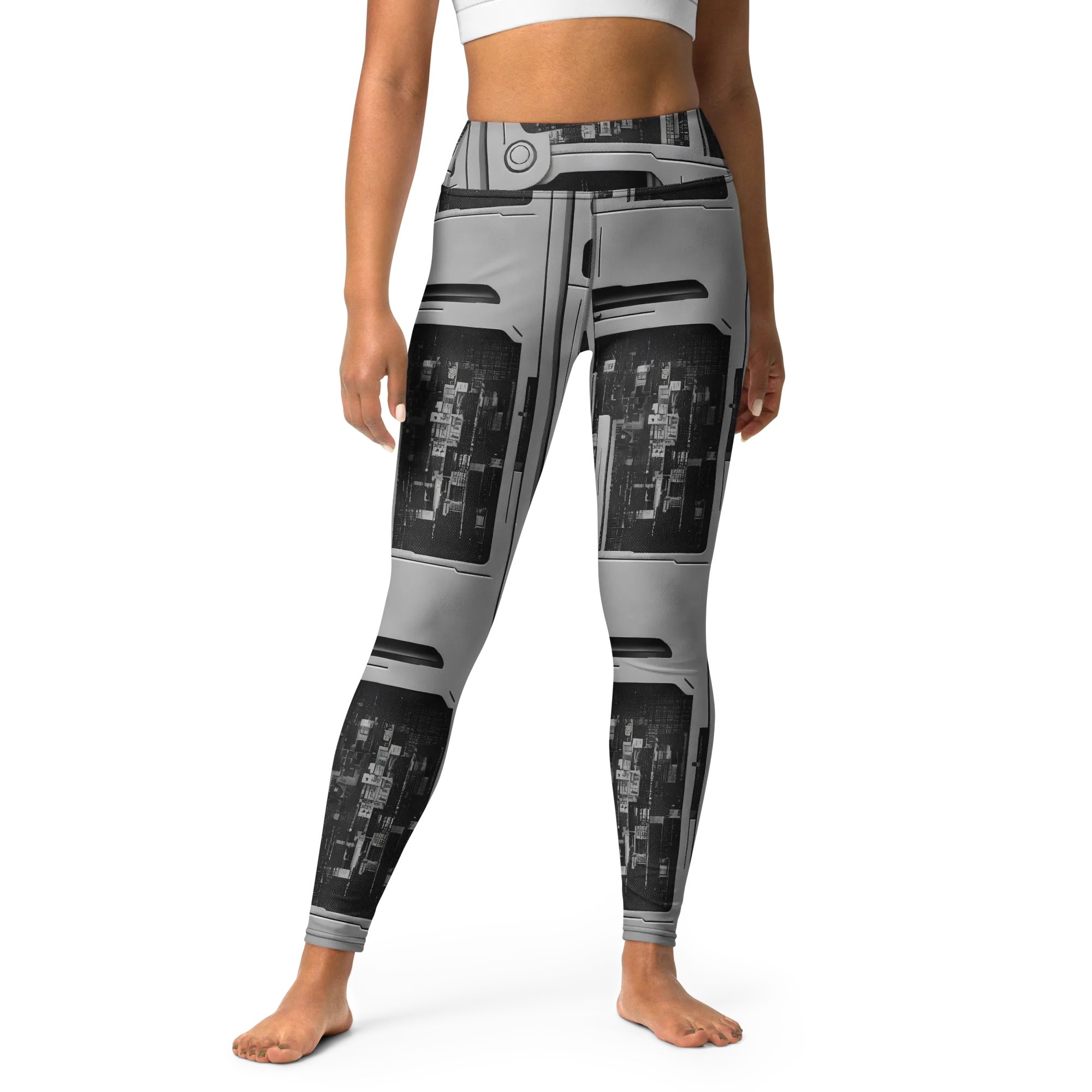 Concrete Harmony on Yoga Leggings — Front