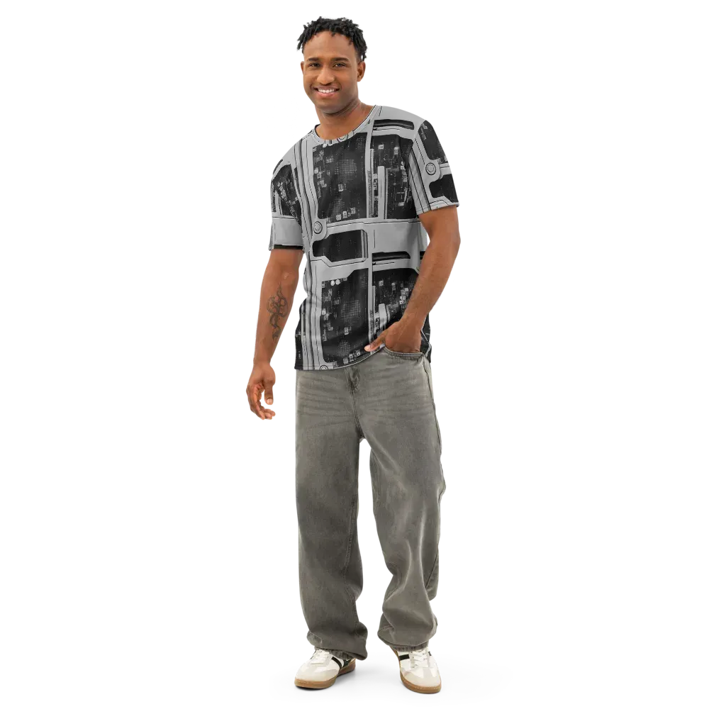Concrete Harmony on Men's Cotton Crew Neck T-Shirt — Front