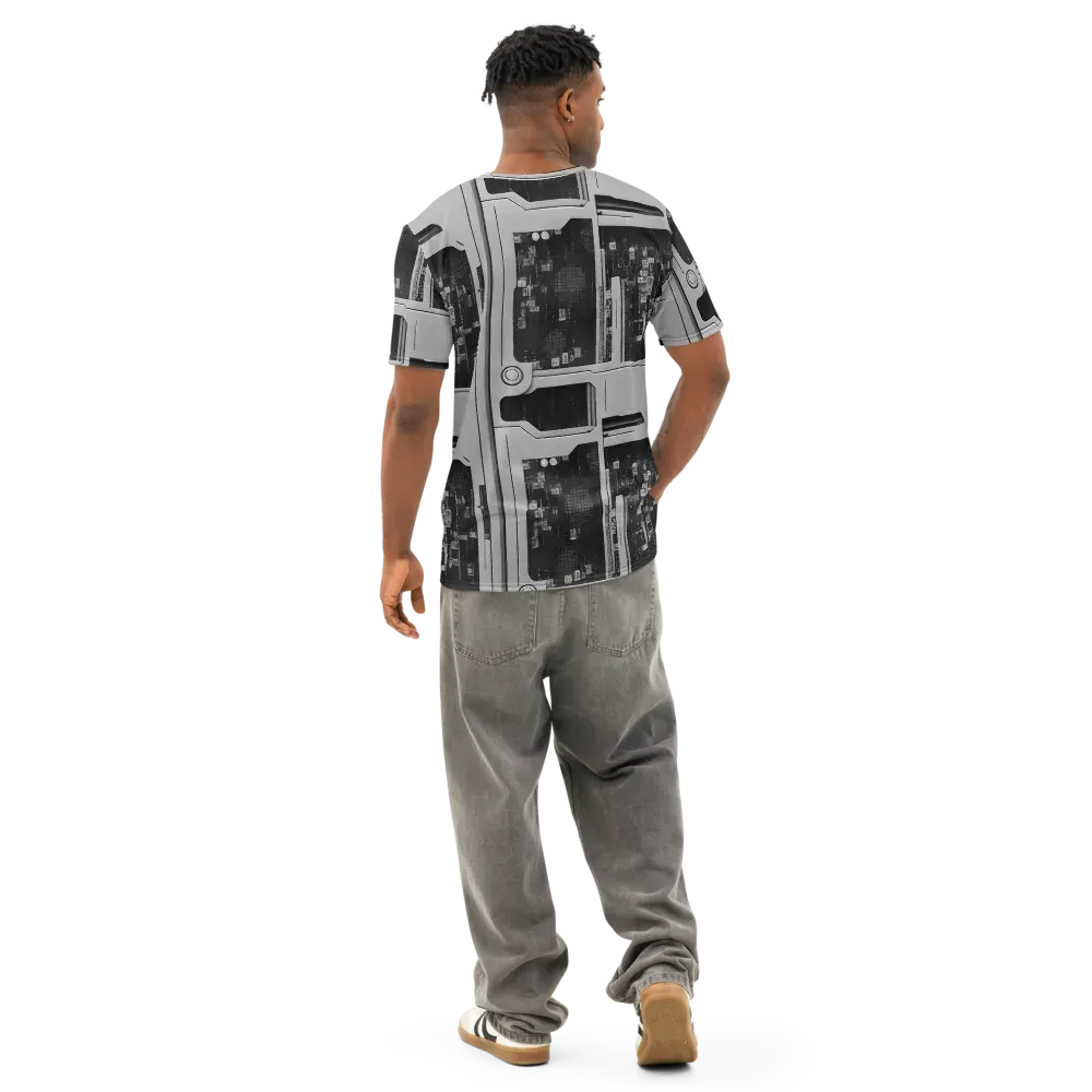 Concrete Harmony on Men's Cotton Crew Neck T-Shirt — Back