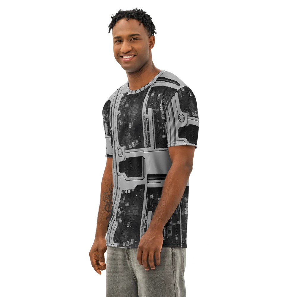 Concrete Harmony on Men's Cotton Crew Neck T-Shirt — Left Front